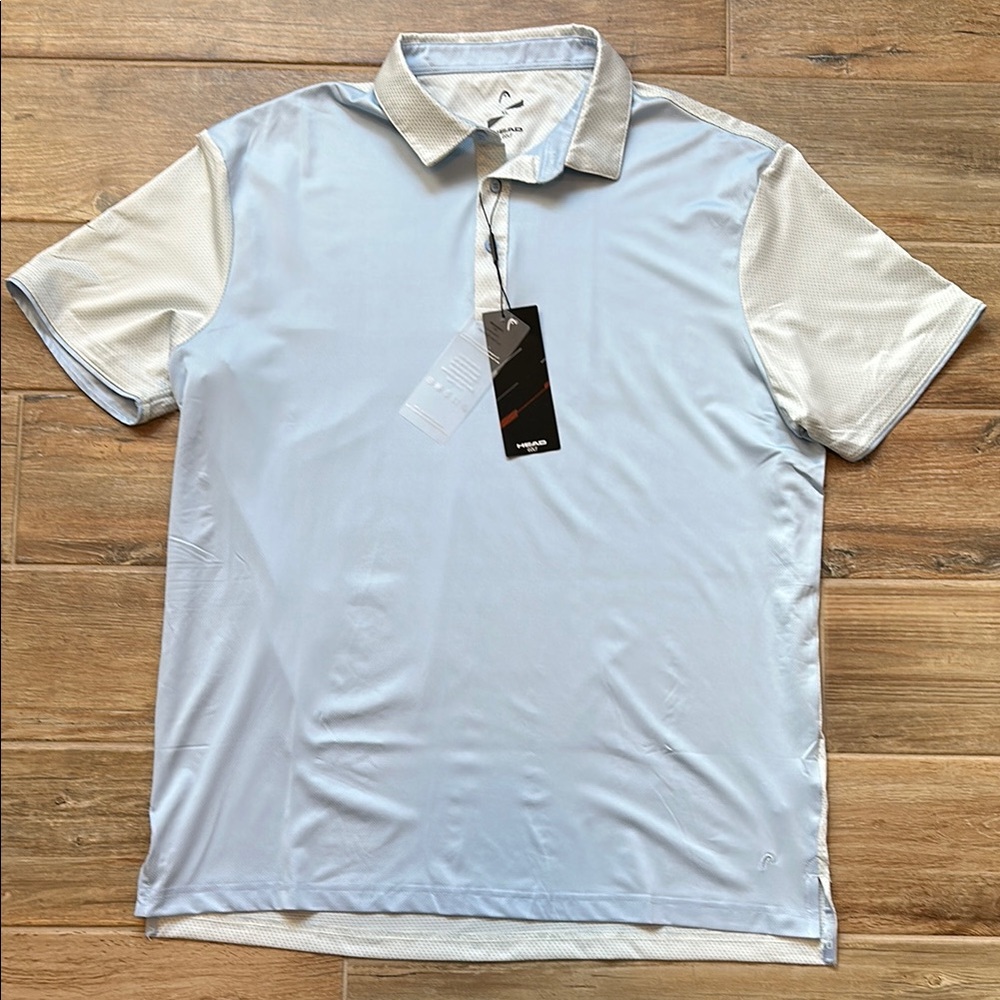 Head Blue Athletic Polo Shirt Mens XL